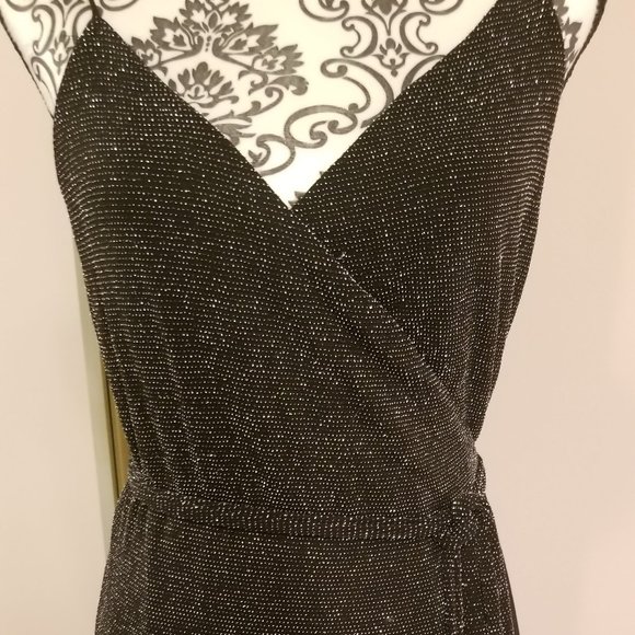 Celestial Black and Silver Wrap Maxi Dress - Lulus - Picture 12 of 16